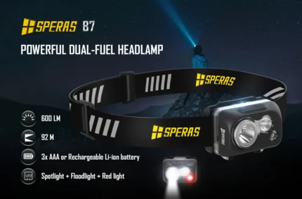 speras b7 rechargeable headlamp 600lm
