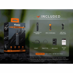 fenix fenix e28r v2.0 rechargeable edc 1700 lumen flashlight