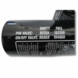 frog air 24oz co2 pin-valve bottle