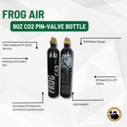 frog air 9oz co2 pin-valve bottle