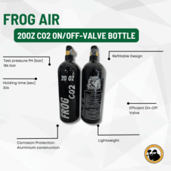 frog air 20oz co2 on/off-valve bottle