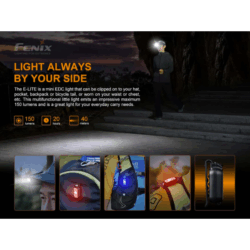 fenix e-lite multi mini edc clip-on flashlight