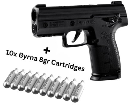 byrna sd basic kit 0.68 caliber black + gas