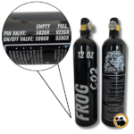 frog air 12oz co2 on/off-valve bottle