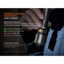 fenix wf25rm rechargeable work flashlight with charging dock 3000 lumen