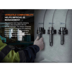 fenix wf25rm rechargeable work flashlight with charging dock 3000 lumen