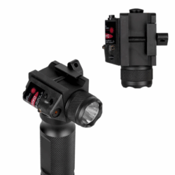 t-eagle optics torch tactical red green dot laser sight grip with integrated led flashlight combo scope