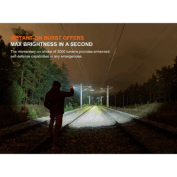 fenix wf25rm rechargeable work flashlight with charging dock 3000 lumen