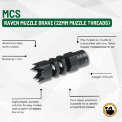 mcs raven muzzle brake (22mm muzzle threads)