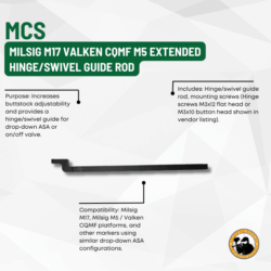 mcs milsig m17 valken cqmf m5 extended hinge/swivel guide rod