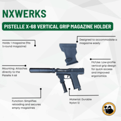 nxwerks pistelle x-68 vertical grip magazine holder