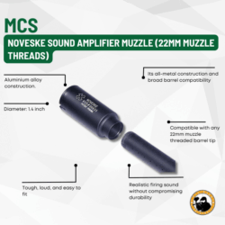 mcs noveske sound amplifier muzzle (22mm muzzle threads)
