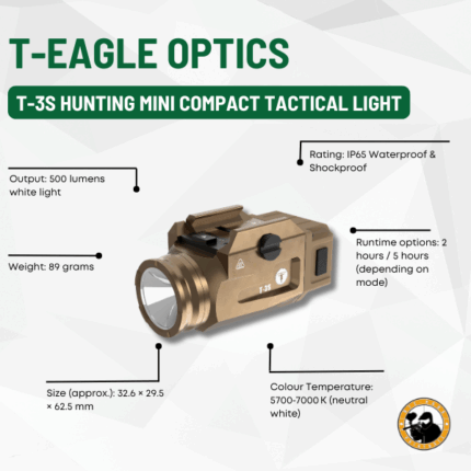 t-eagle optics t‑3s hunting mini compact tactical light