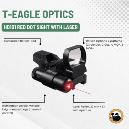 t-eagle optics hd101 red/green dot sight with laser