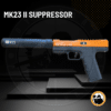 pistelle x-68 stainless steel 11.5" barrel and mk23 ii suppressor combo kit (max power 50+ joules)