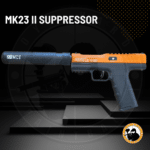 pistelle x-68 stainless steel 11.5" barrel and mk23 ii suppressor combo kit (max power 50+ joules)