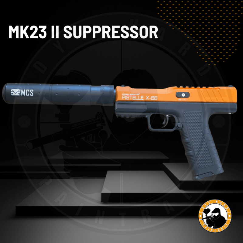 pistelle x-68 stainless steel 11.5" barrel and mk23 ii suppressor combo kit (max power 50+ joules)