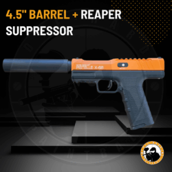 aluminium max power 50+ joules pistelle x-68 barrel and suppressor combo kit (4.5"+reaper suppressor extension)
