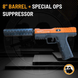 aluminium max power 50+ joules pistelle x-68 barrel (8"+ special ops suppressor)