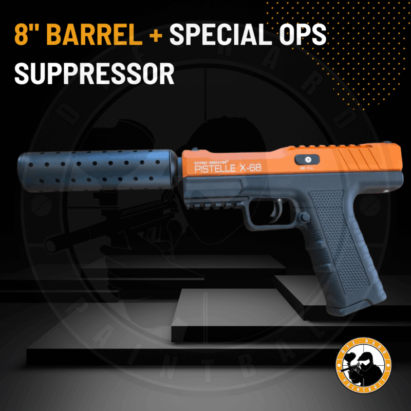 aluminium max power 50+ joules pistelle x-68 barrel (8"+ special ops suppressor)