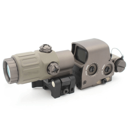 t-eagle high quality specprecisoin 558 red dot holographic sight with g33 3x magnifier sight scope factory fde combo mil spec markings
