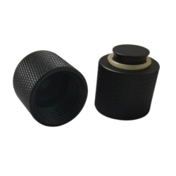 paintball tank valve regulator thread protector cap made of aluminum