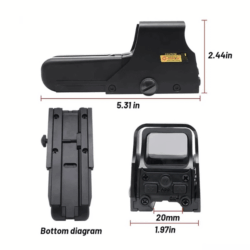t-eagle optics 552 red green dot holographic reflex sight scope tactical hunting with 20mm rail black