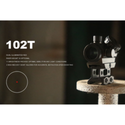 t-eagle optics 102t red dot sight with high mount rail