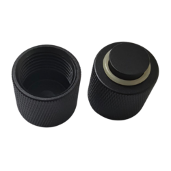 paintball tank valve regulator thread protector cap made of aluminum