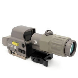 t-eagle high quality specprecisoin 558 red dot holographic sight with g33 3x magnifier sight scope factory fde combo mil spec markings
