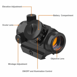 t-eagle optics 102t red dot sight with high mount rail