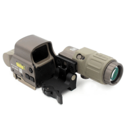 t-eagle high quality specprecisoin 558 red dot holographic sight with g33 3x magnifier sight scope factory fde combo mil spec markings