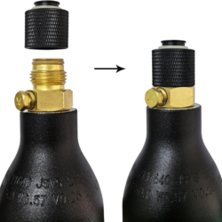 paintball tank valve regulator thread protector cap made of aluminum