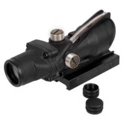 t-eagle optics acog style 4x32 rifle scope with fiber optic illumination & rmr red dot sight – dual optic, 20mm rail mount, green chevron reticle – tactical airsoft scope