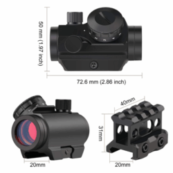 t-eagle optics 102t red dot sight with high mount rail