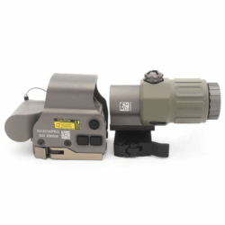 t-eagle high quality specprecisoin 558 red dot holographic sight with g33 3x magnifier sight scope factory fde combo mil spec markings