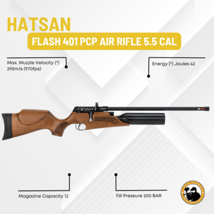 hatsan flash 401 pcp air rifle 5.5 caliber