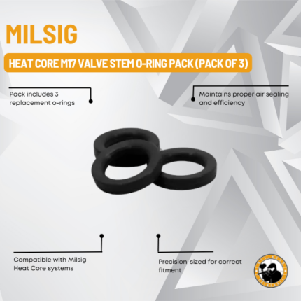 milsig heat core m17 valve stem o-ring pack (pack of 3)