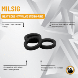 milsig heat core m17 valve stem o-ring pack (pack of 3)