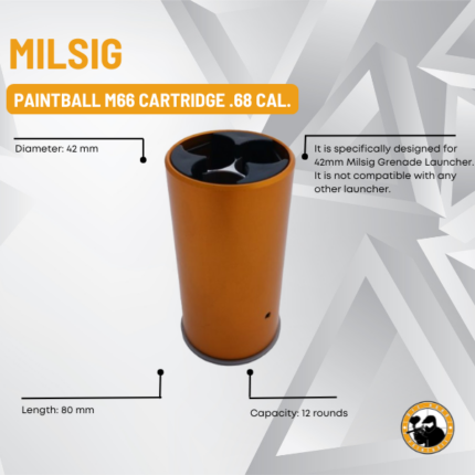 milsig paintball m66 cartridge .68 cal.