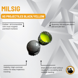 milsig hs projectiles black/yellow