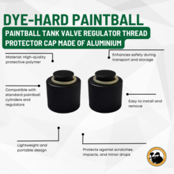 paintball tank valve regulator thread protector cap made of aluminium