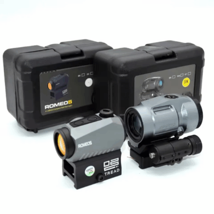 t-eagle optics sig sauer romeo 5 / juliet 3 red dot sight / magnifier kit 1x 2 moa dot reticle with 3x 24mm magnifier powercam quick-release mount black (copy)