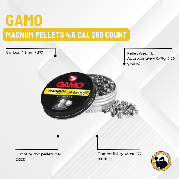 gamo magnum pellets 4.5 cal 250 count
