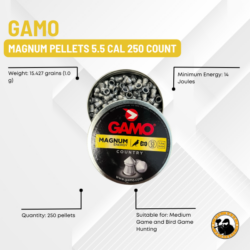 gamo magnum pellets 5.5 cal 250 count