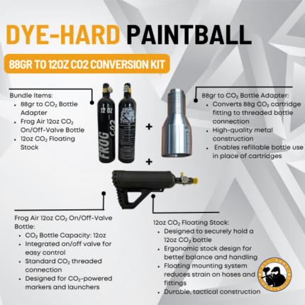 co₂ essentials bundle - 88gr adapter + 12oz co₂ bottle + floating stock