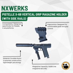 nxwerks pistelle x-68 vertical grip magazine holder (with side rails)