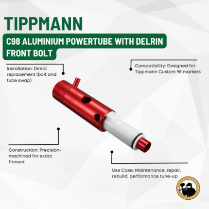 aluminium power tube + derlin bolt for paintball tippmann custom 98