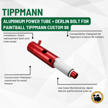 aluminium power tube + derlin bolt for paintball tippmann custom 98