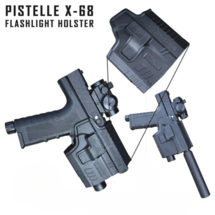 pistelle x-68 holster compatible for flashlight/laser (owb outside waist band)